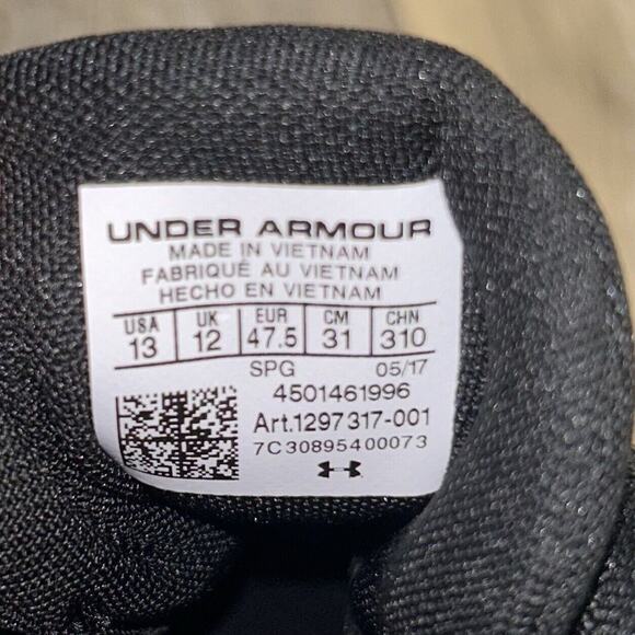 Under Armour Mens Size 13 Baseball Cleats 1297317-001 Blue Black Sneaker Shoes - Picture 11 of 11